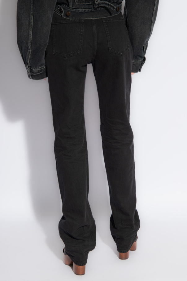 【Saint Laurent】 DENIM STRAIGHT-LEG JEANS 771399Y16PF 1290 Black Jeans with straight legs Saint Laurent - Vitkac AS